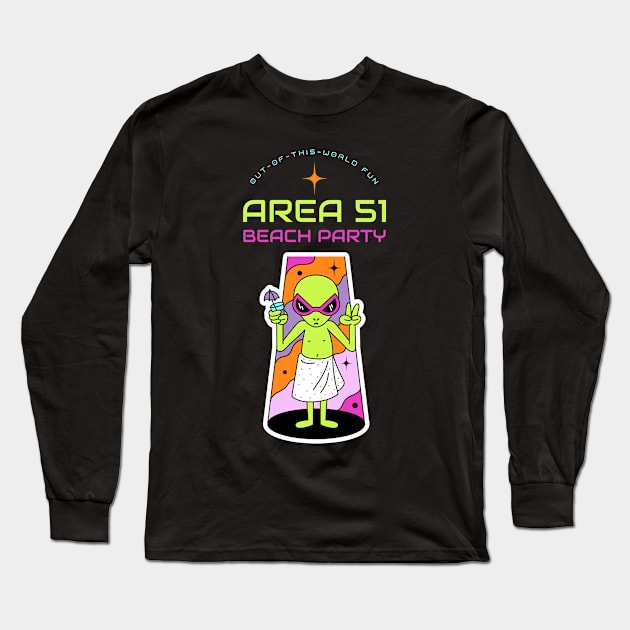 area 51 beach party Long Sleeve T-Shirt by hunnydoll